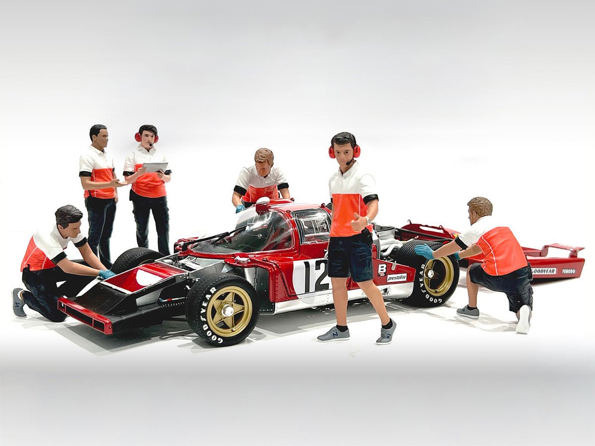 "Race Crew" 6 piece Figure Set for 1/24 Scale Models by American Diorama  free shipping USA