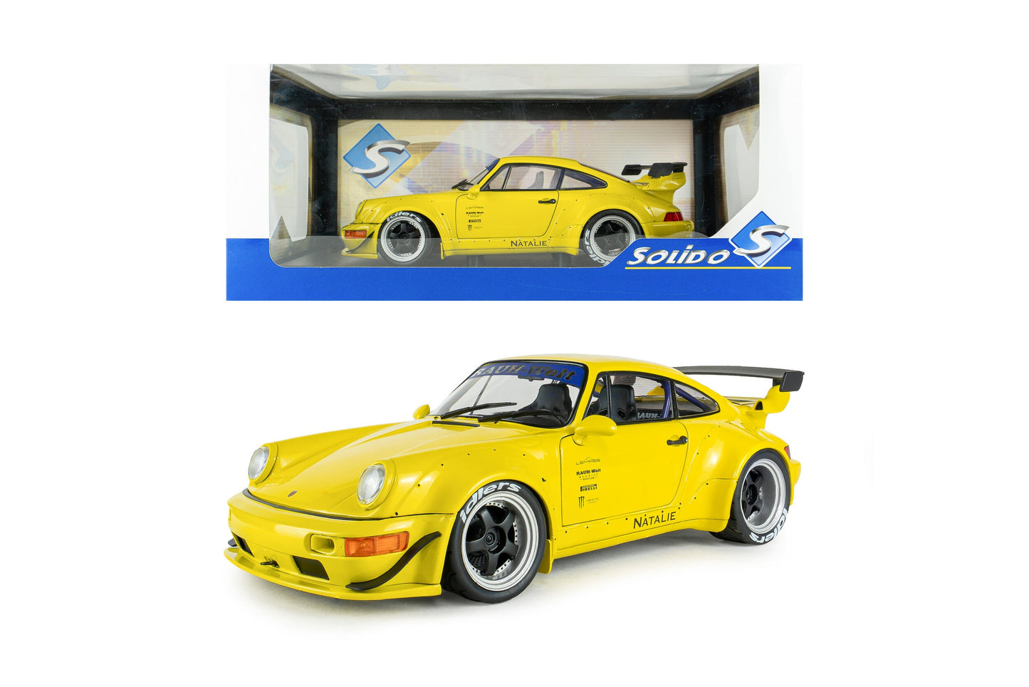 Solido 2023 Porsche 911 RWB 964 "Natalie" Yellow 1:18