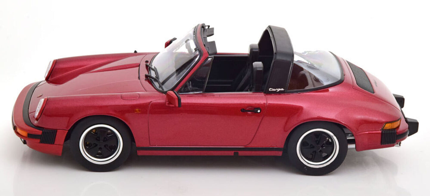 KK Scale 1983 Porsche 911 SC Targa w/ Removable Roof G Series Wine Red 1:18 *Defect*