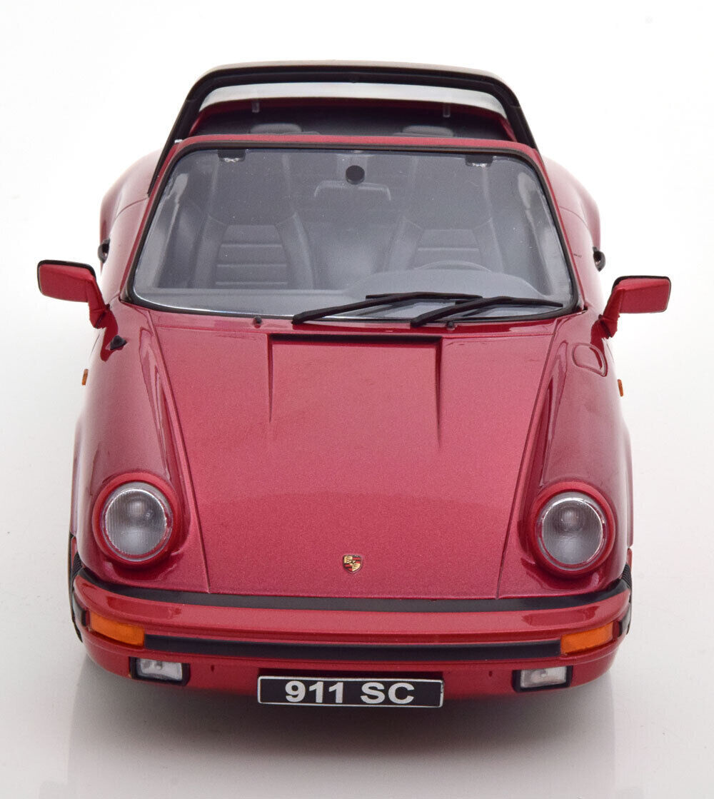 KK Scale 1983 Porsche 911 SC Targa w/ Removable Roof G Series Wine Red 1:18 *Defect*