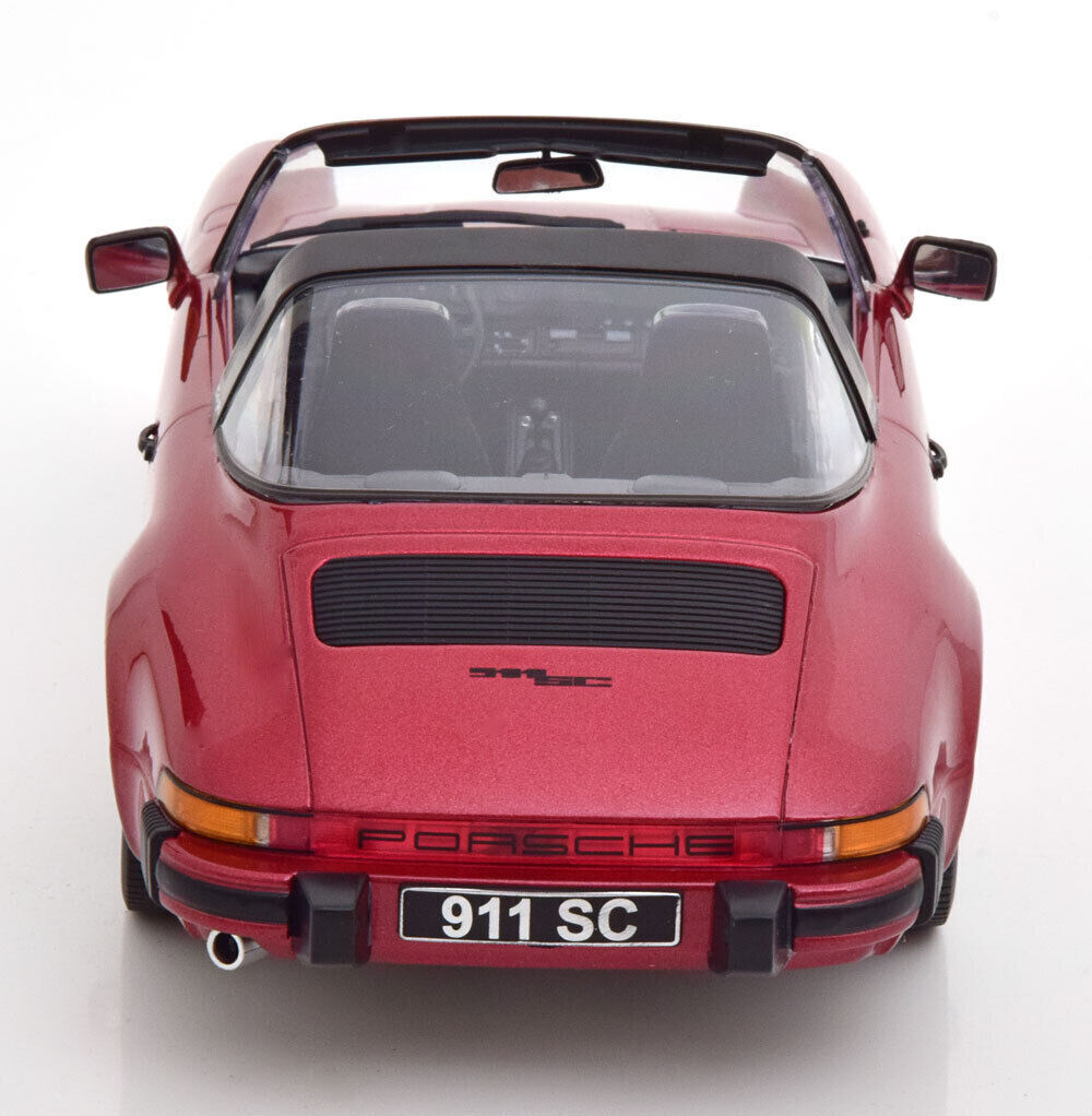 KK Scale 1983 Porsche 911 SC Targa w/ Removable Roof G Series Wine Red 1:18 *Defect*