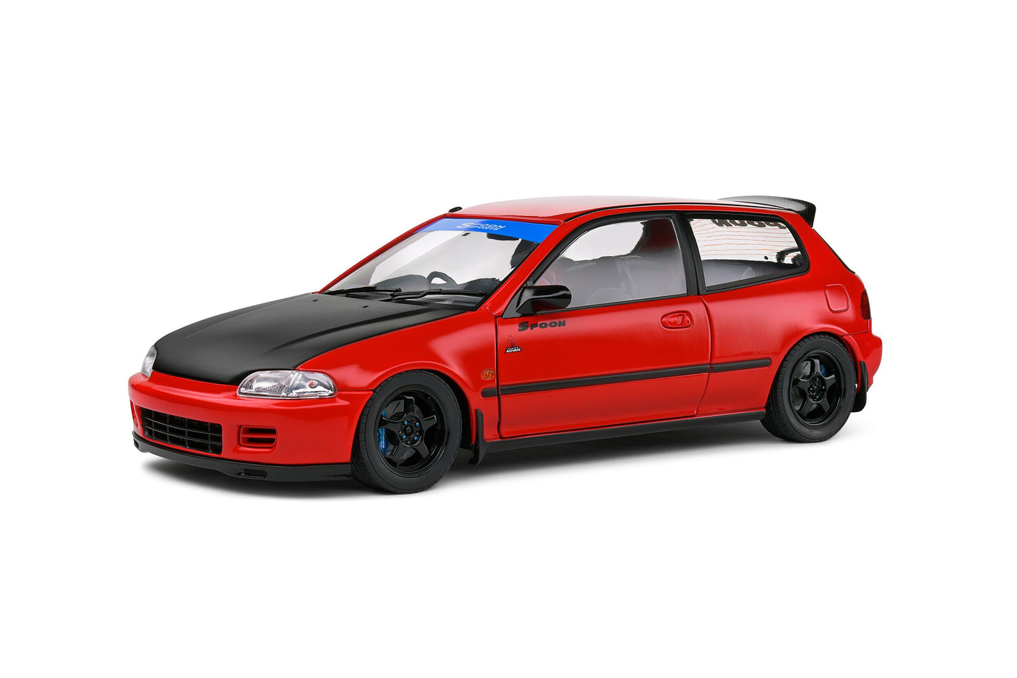 Solido 1991 Honda Civic EG6 Spoon Version Red w/ Black Hood 1:18