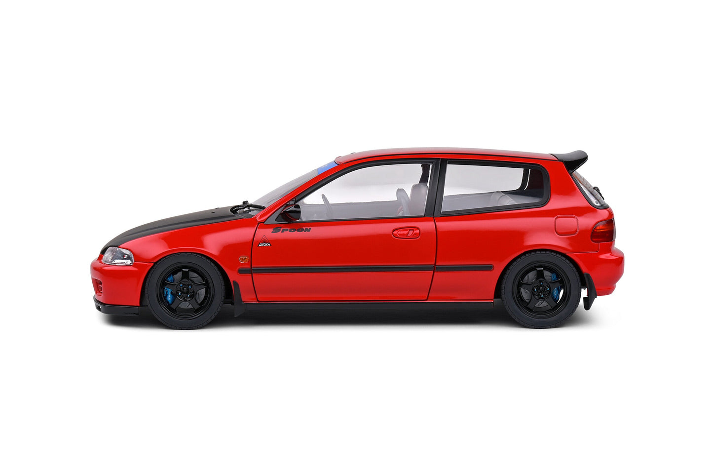 Solido 1991 Honda Civic EG6 Spoon Version Red w/ Black Hood 1:18