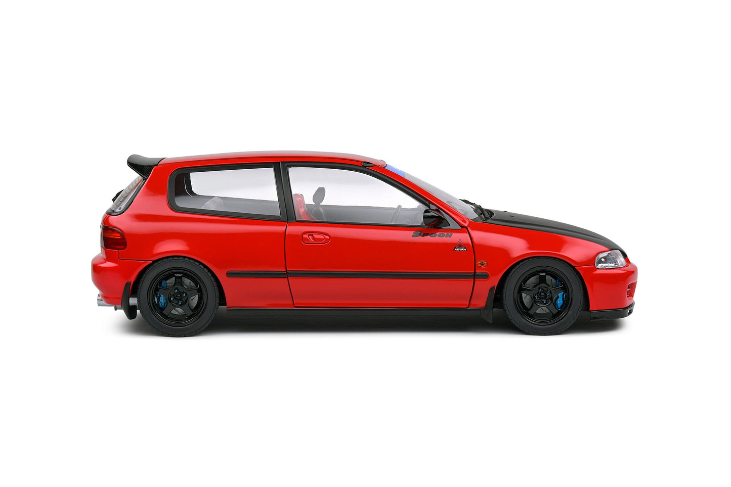 Solido 1991 Honda Civic EG6 Spoon Version Red w/ Black Hood 1:18