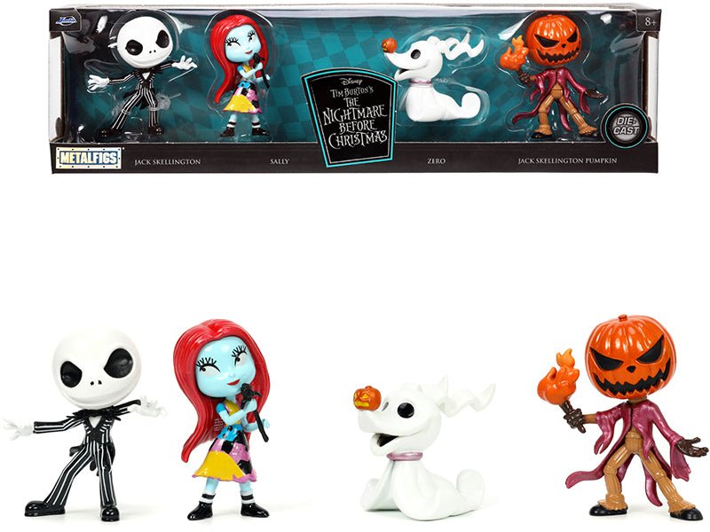 Set of 4 Diecast Figurines (2.5") Tim Burton's "The Nightmare Before Christmas" "Metalfigs" Series by Jada  free shipping USA