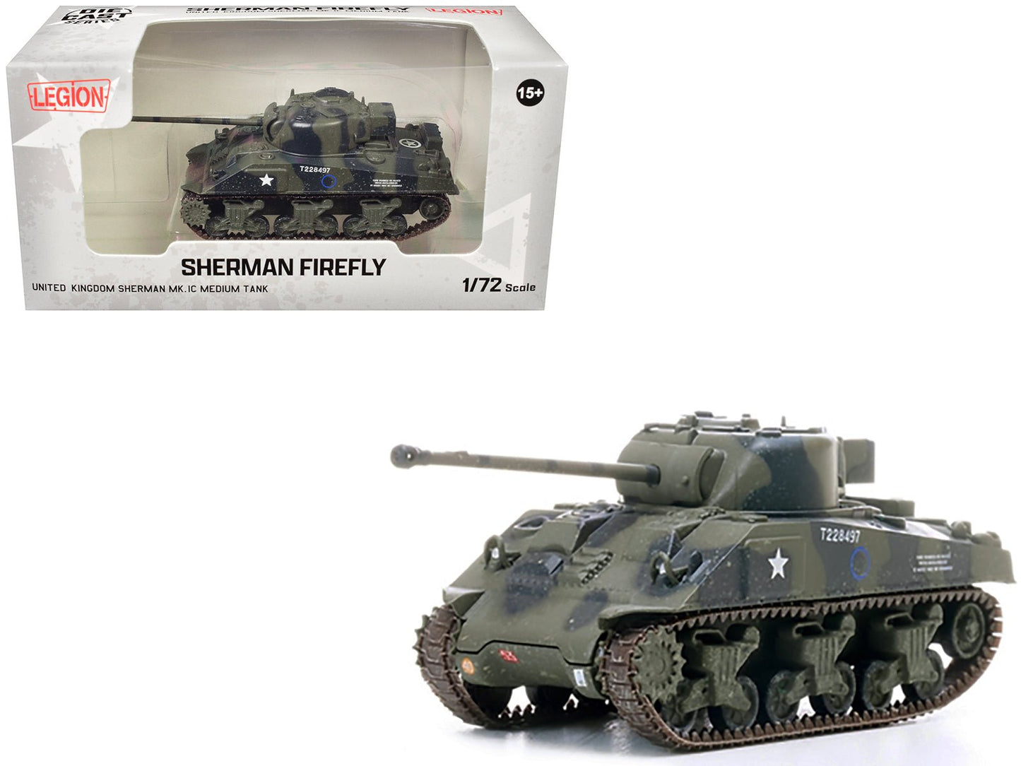Sherman Firefly Mk.VC Medium Tank "Polish 1st Armoured Division Black Devils Battle of Falaise France" (1944) Polish Armed Forces in the West 1/72 Diecast Model by Legion  free shipping USA