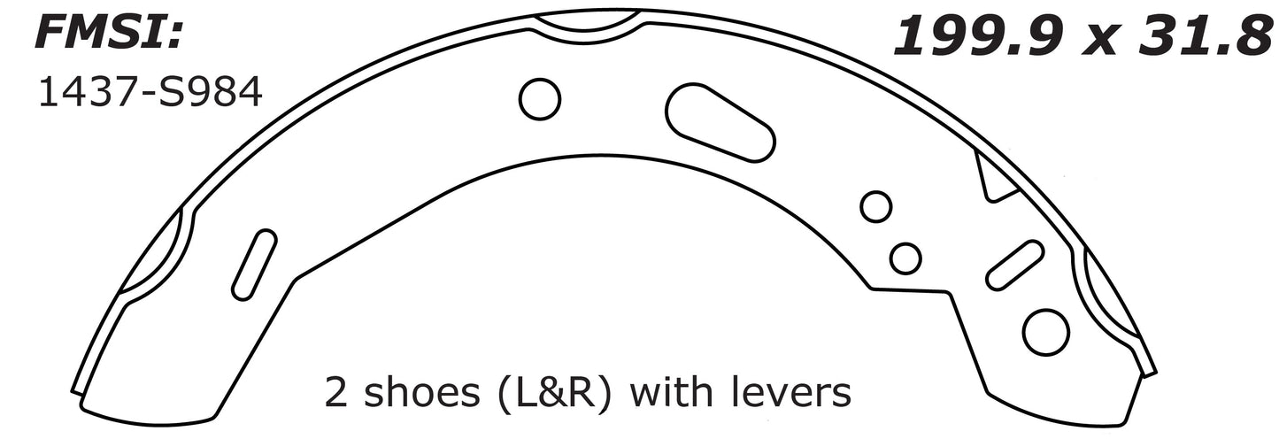 Porterfield Brake Shoes for 2014 FORD FIESTA- Rear Drum