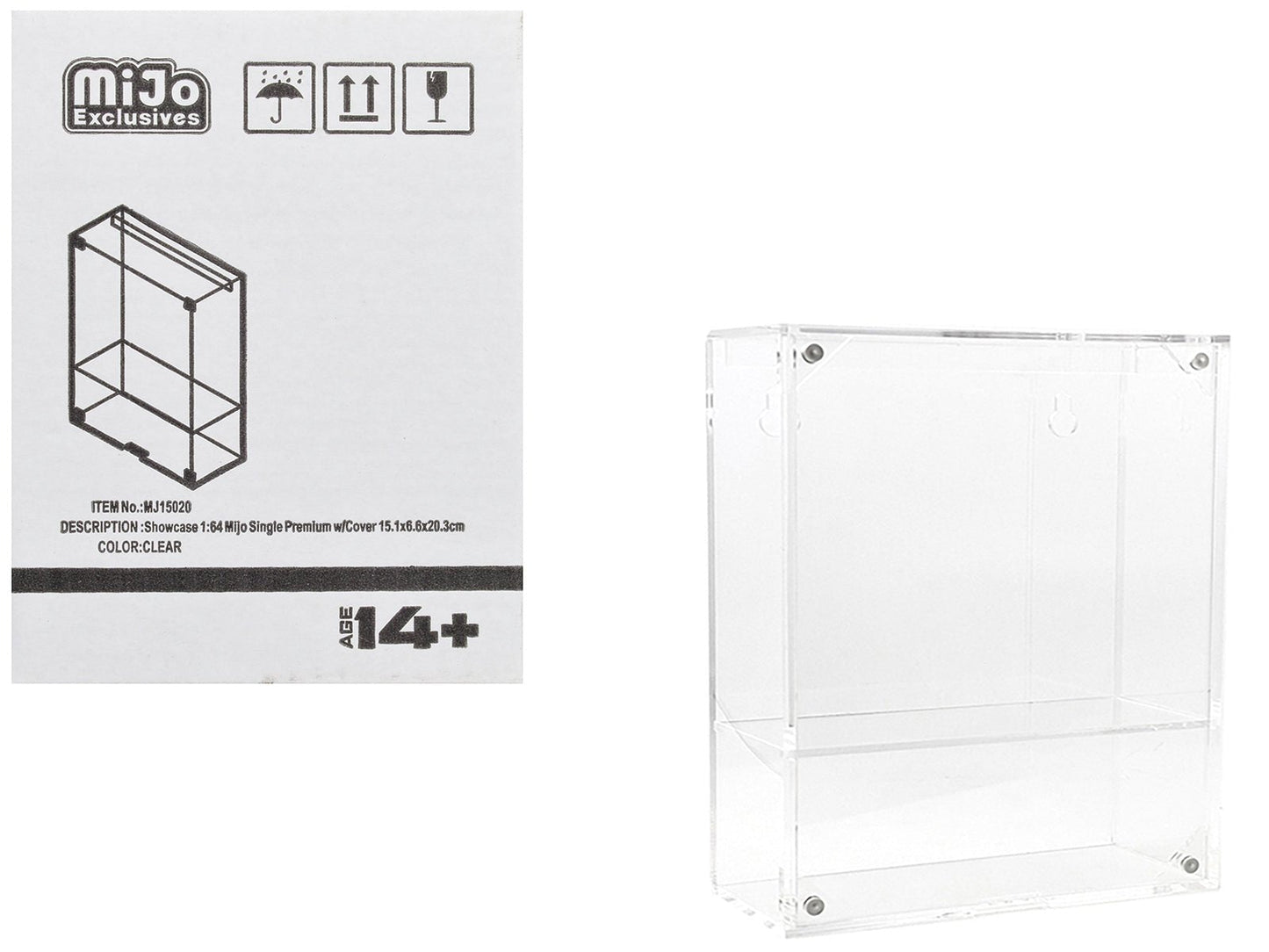 Showcase Premium Collector Single Display Case with Shelf "Mijo Exclusives" for 1/64 Scale Models  free shipping USA