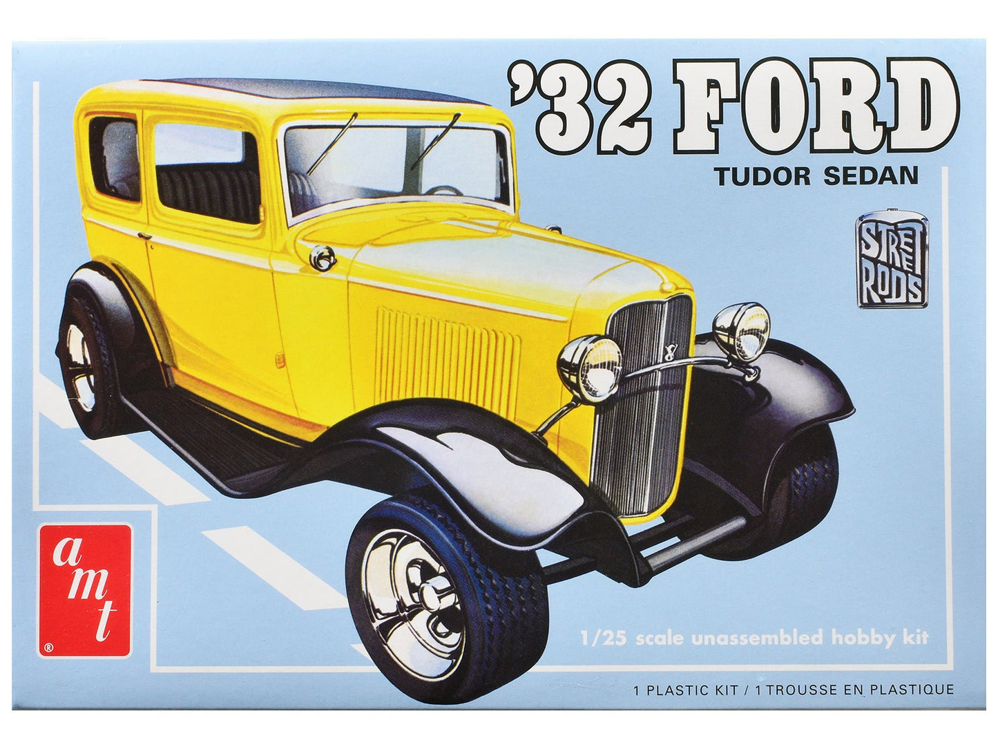 Skill 2 Model Kit 1932 Ford Tudor Sedan "Street Rods" Series 1/25 Scale Model by AMT  free shipping USA