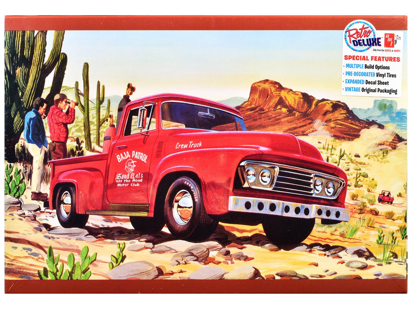 Skill 2 Model Kit 1953 Ford Pickup Truck "Baja Patrol" 1/25 Scale Model by AMT  free shipping USA