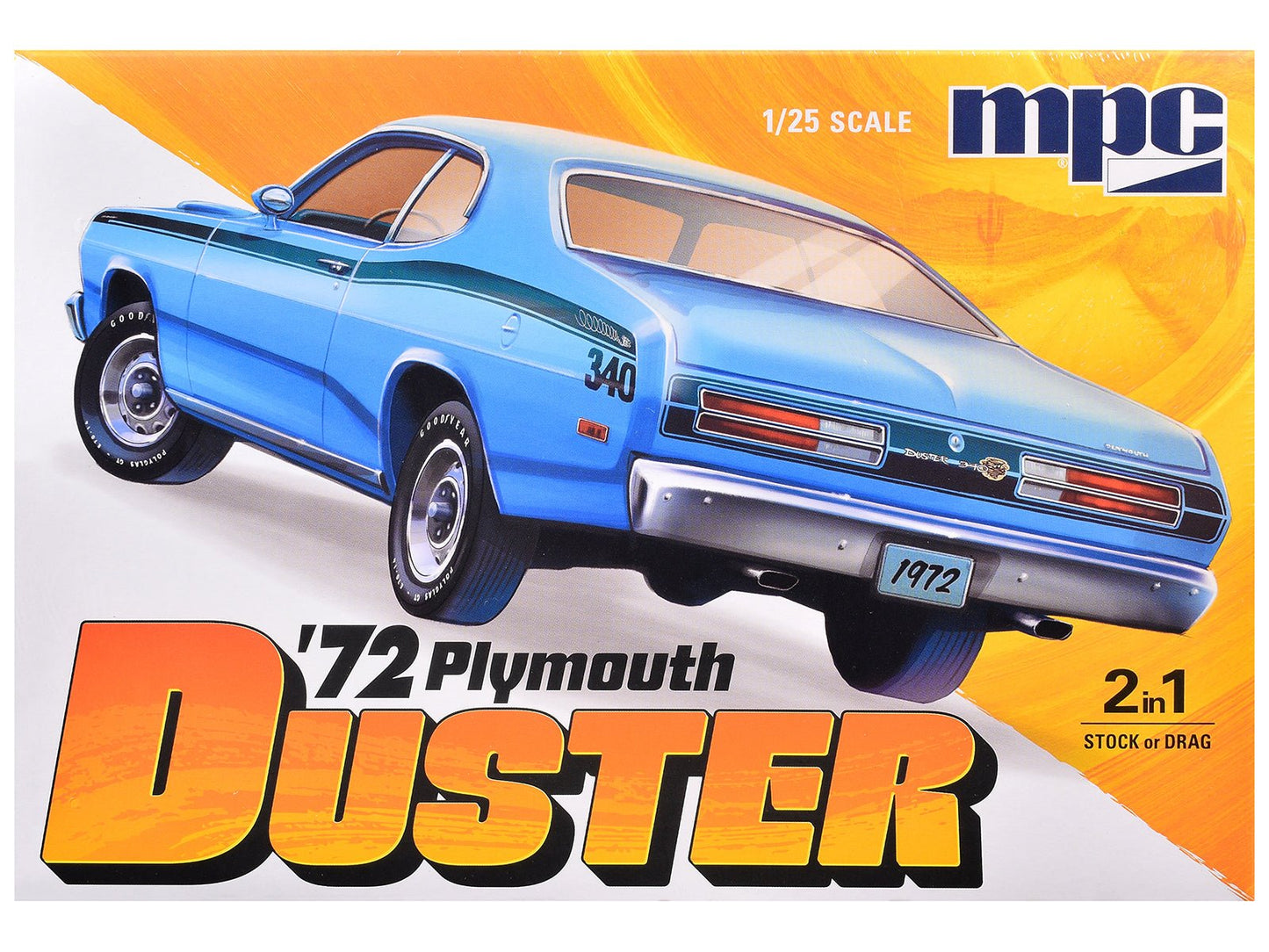 Skill 2 Model Kit 1972 Plymouth Duster 2-in-1 Kit 1/25 Scale Model by MPC  free shipping USA