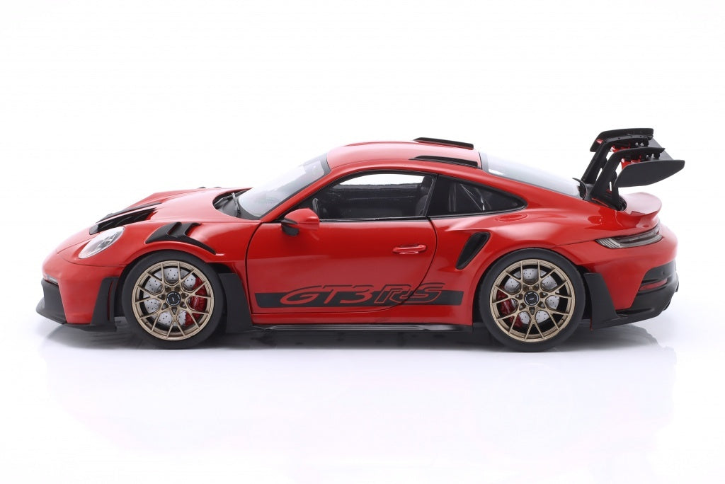 Solido 2024 Porsche 911 992 GT3 RS Guards Red w/ Gold Wheels 1:18 *Defect*