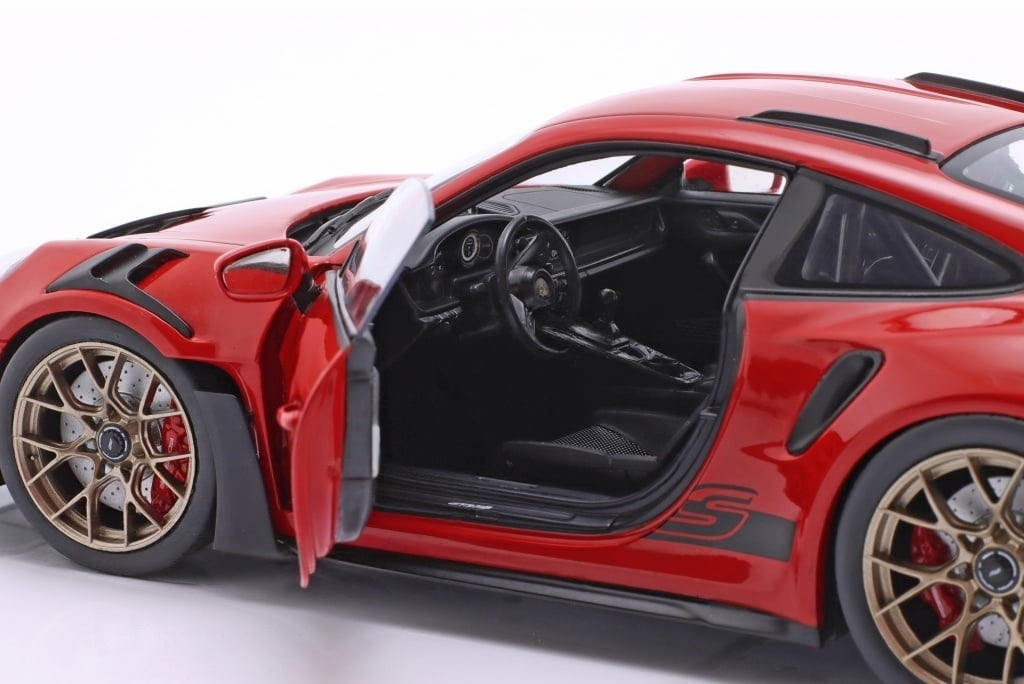 Solido 2024 Porsche 911 992 GT3 RS Guards Red w/ Gold Wheels 1:18