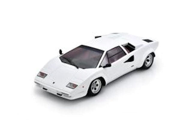 Spark Model Lamborghini Countach 5000 QV White 1:18 WITH DISPLAY