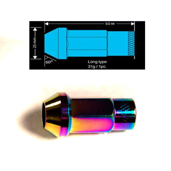 Godspeed Type 3 50mm Lug Nuts 20 pcs. Set M12x1.5