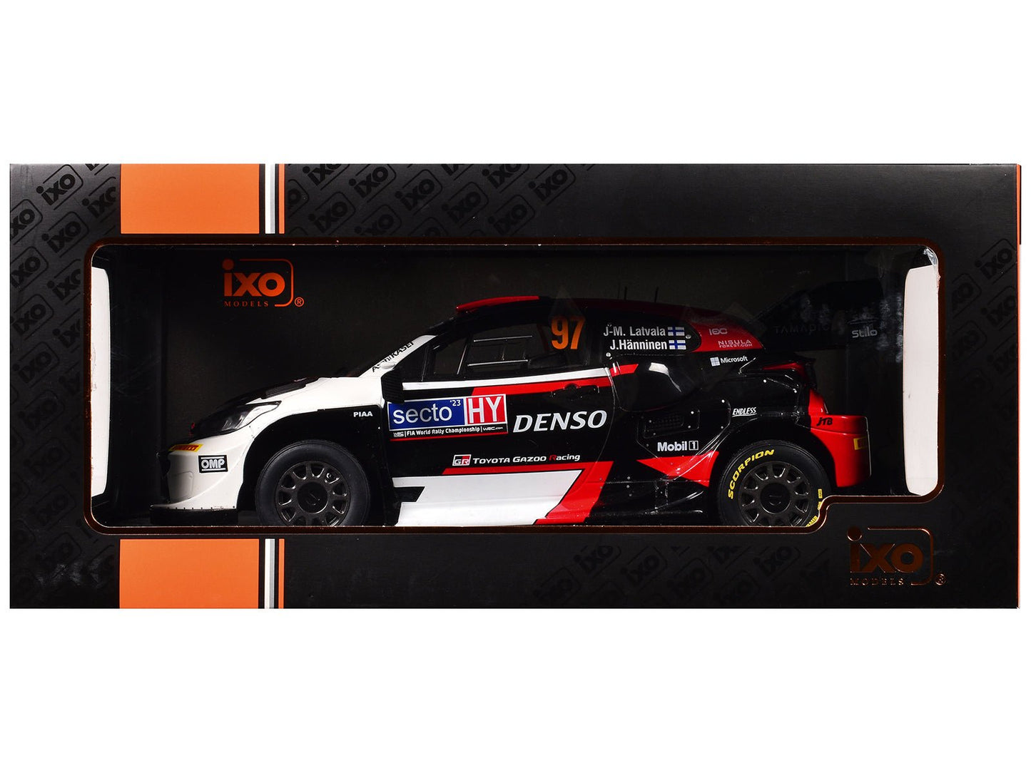 Toyota GR Yaris Rally1 Hybrid #97 Jari-Matti Latvala - Juho Hanninen "Rally Finland" (2023) 1/18 Diecast Model Car by IXO Models  free shipping USA