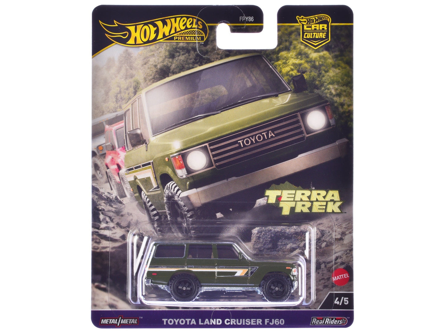 Toyota Land Cruiser FJ60 Green with Stripes "Terra Trek" Series Diecast Model Car by Hot Wheels  free shipping USA