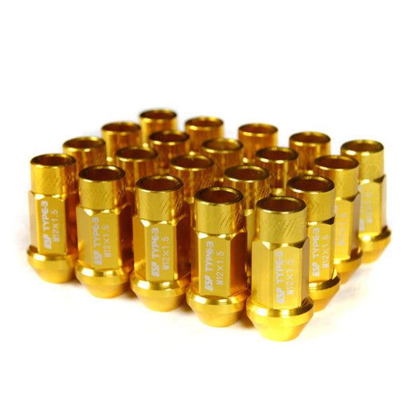 Godspeed Type 3 50mm Lug Nuts 20 pcs. Set M12x1.5