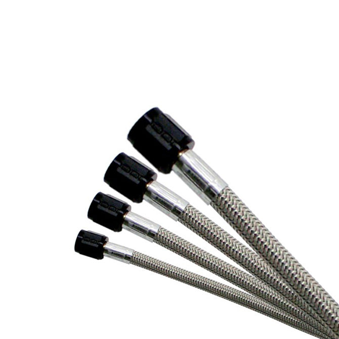 Nitrous Express 3AN SS Braided Hose Black 18 Inch