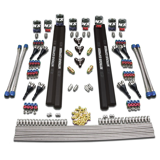 Nitrous Express 8-CYL SX2 NOZZLE INTAKE PLUMBING KIT (INCL. ALL NECESSARY HARDWARE)