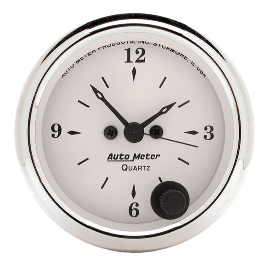 2-1/16 In. CLOCK 12 HOUR OLD-TYME WHITE