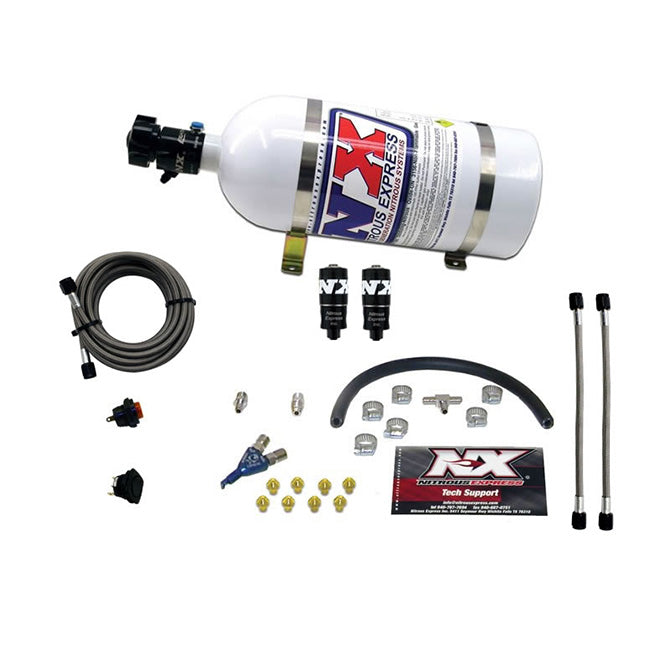 Nitrous Express HITMAN EFI SINGLE NOZZLE PIRANHA SYSTEM (35-50-75HP ) WITH 10LB BOTTLE