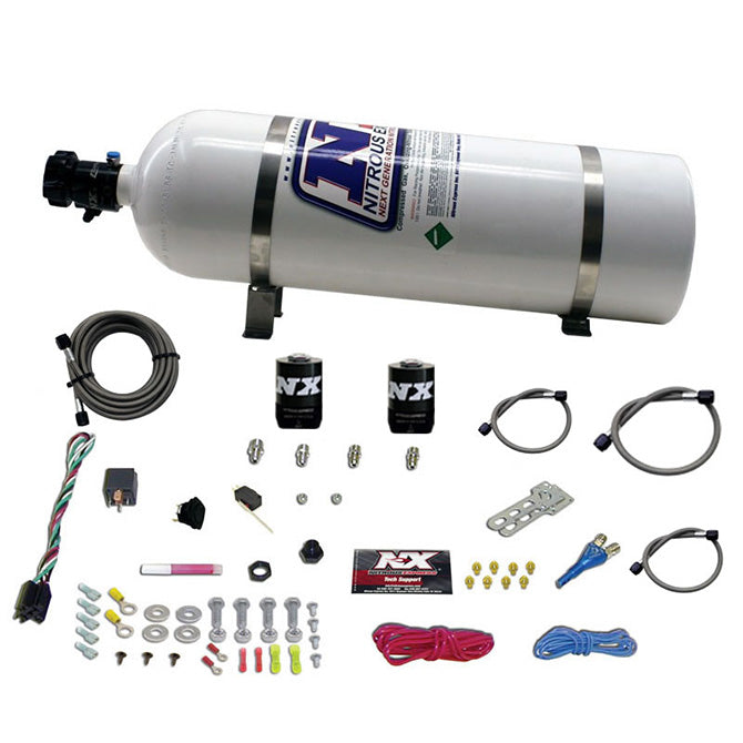 Nitrous Express DODGE EFI RACE (100-150-200-250HP) SINGLE NOZZLE WITH 15LB BOTTLE
