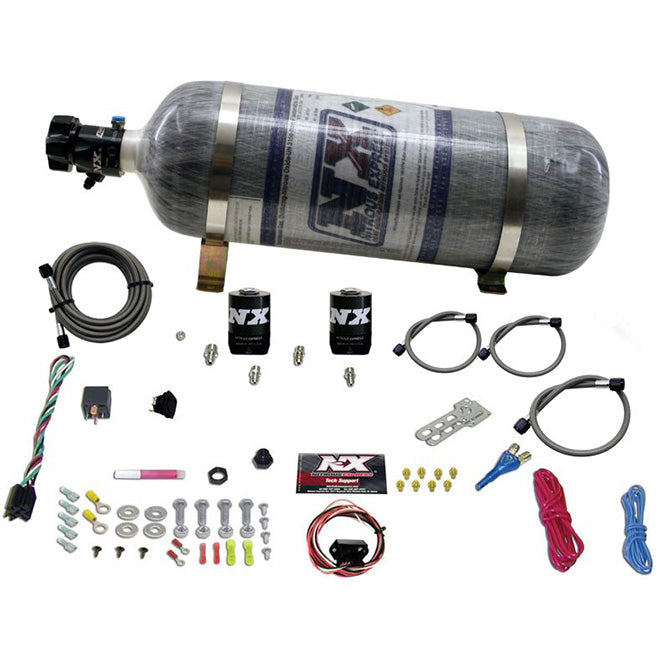 Nitrous Express UNIVERSAL FLY BY WIRE SINGLE NOZZLE SYSTEM 12LB COMPOSITE INCLUDES TPS SWITCH