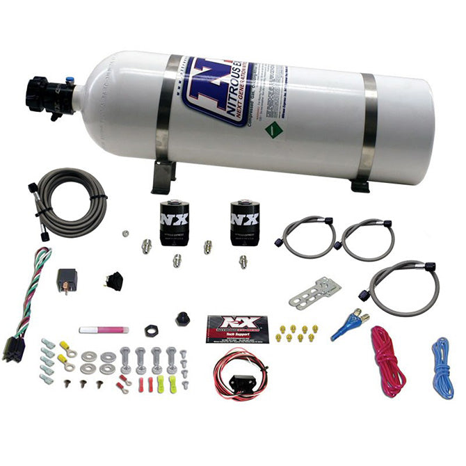 Nitrous Express UNIVERSAL FLY BY WIRE SINGLE NOZZLE SYSTEM 15LB BOTTLE INCLUDES TPS SWITCH