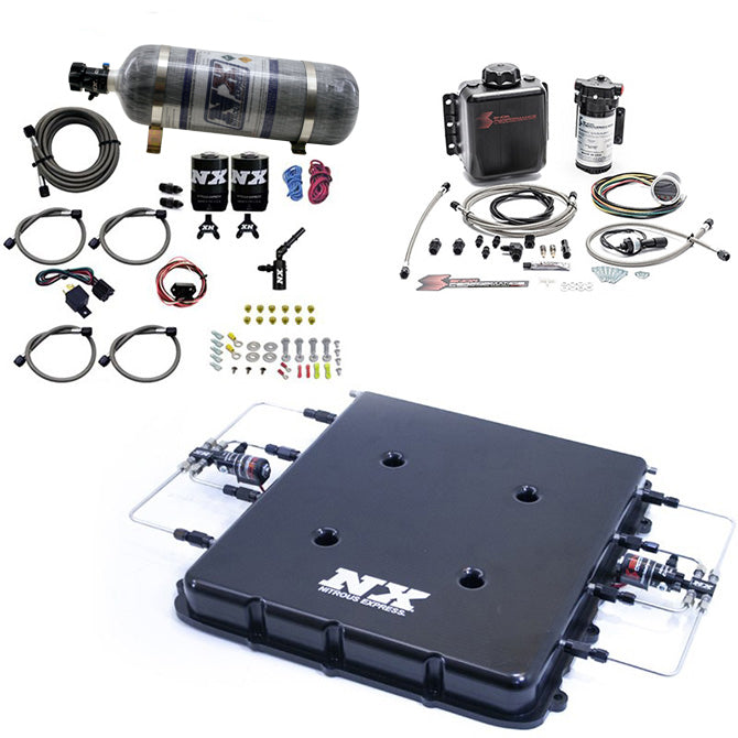 Nitrous Express Nitrous & Water Methanol System W/Billet LT4 Supercharger Lid 12lb Bottle