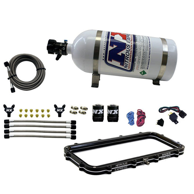 Nitrous Express Holley High Ram Plenum Plate System W/ 15lb Bottle