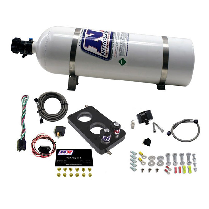 Nitrous Express 4.6L 3 VALVE PLATE SYSTEM (50-150HP) 200-300HP JETTING AVAILABLE 15LB BOTTLE