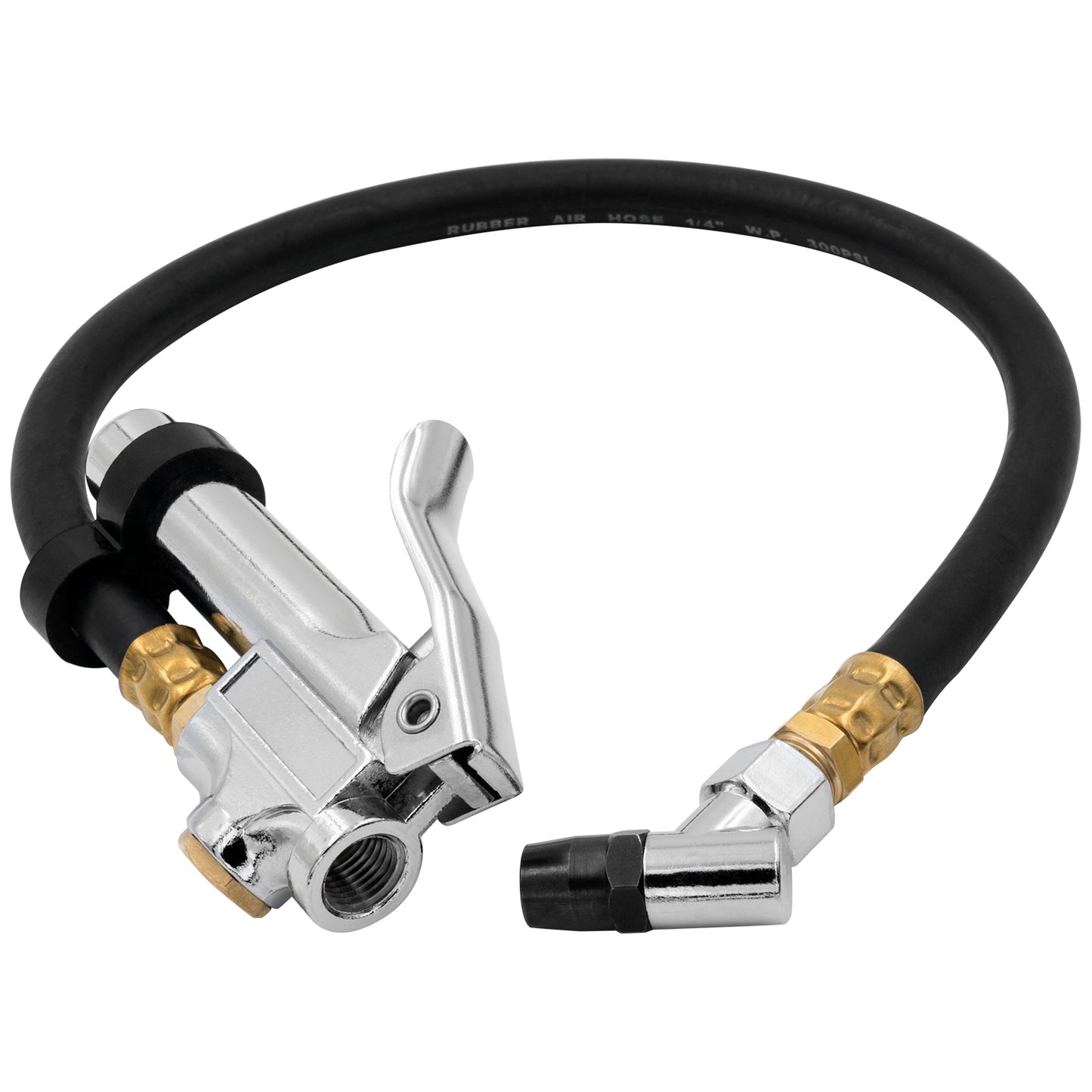 INFLATOR ASSEMBLY TIRE PRESS INCL. 18 IN. HOSE W/ 45 BULLET FOOT AIR CHUCK