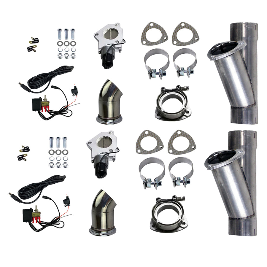Granatelli Electronic Exhaust Cutout Systems - Aluminized Mild Steel - Slip Fit