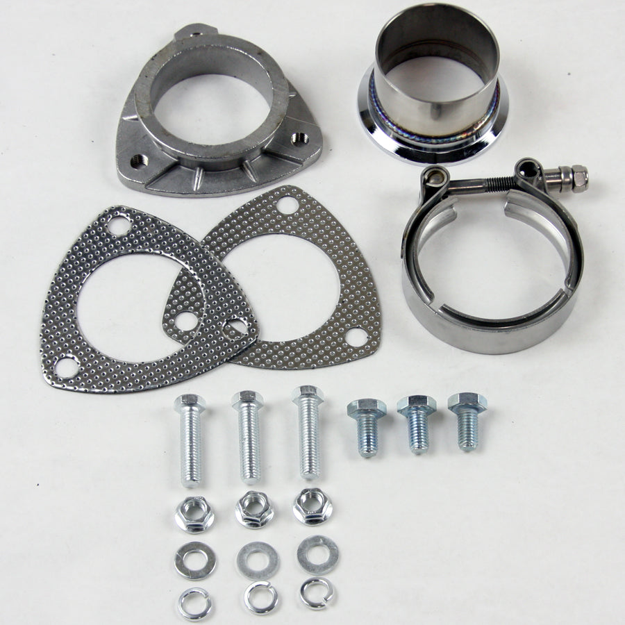 Granatelli 2.5 In. V Band To Straight Connection With Gaskets