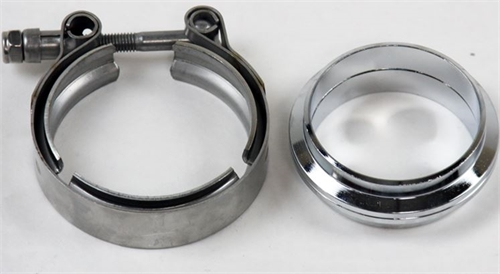 Granatelli V-Bands And Clamps - Mild Steel Flat Flange
