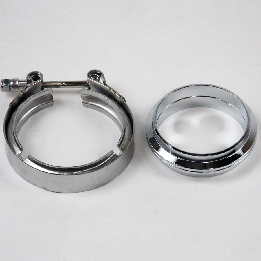 Granatelli V-Bands And Clamps - Stainless Steel Flat Flange