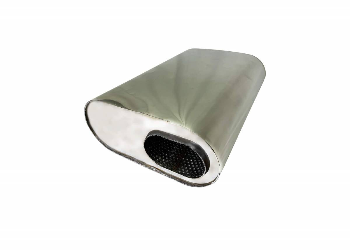 Granatelli 3" Inlet 3" Outlet Oval Muffler 13 X 9.5 X 6