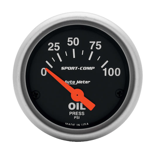 2-1/16 In. OIL PRESSURE 0-100 PSI SPORT-COMP