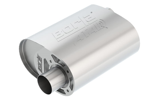 CrateMuffler Muffler Ford Coyote 5.0L V8 Moderate Output 2.5in Offset Inlet/ 2.5in Offset Outlet ATAK