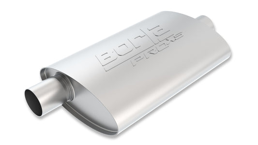 ProXS Muffler 2.25in Offset Inlet/ 2.25in Center Outlet 4in X 9.5in Oval X 14in Long Body