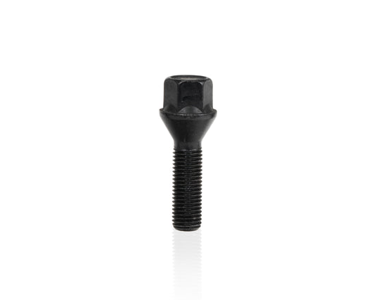 Wheel Bolt M14 X 1.25 X 50mm X 17mm Hex Taper-Seat Black Finish
